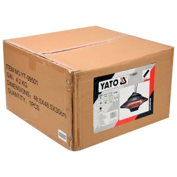 Încălzitor infraroșu Yato YT99501 1500 W / Black photo 7