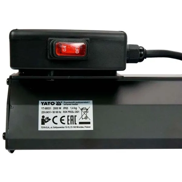 Încălzitor infraroșu Yato YT99531 2000 W / Black photo 3