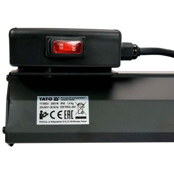 Încălzitor infraroșu Yato YT99531 2000 W / Black photo 3
