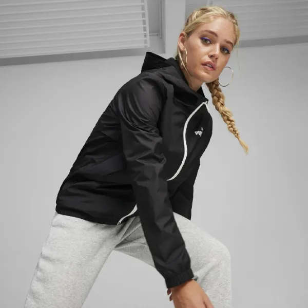 Ветровка для женщин Puma Ess Solid Windbreaker Демисезон / Черный photo 2