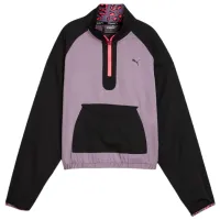 Jachetă pentru femei Puma Hypernatural Woven 1|2 Zip Demisezon / Plum