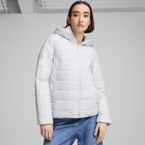 Ветровка для женщин Puma Ess Hooded Padded Jacket Демисезон / Серебряный photo 9