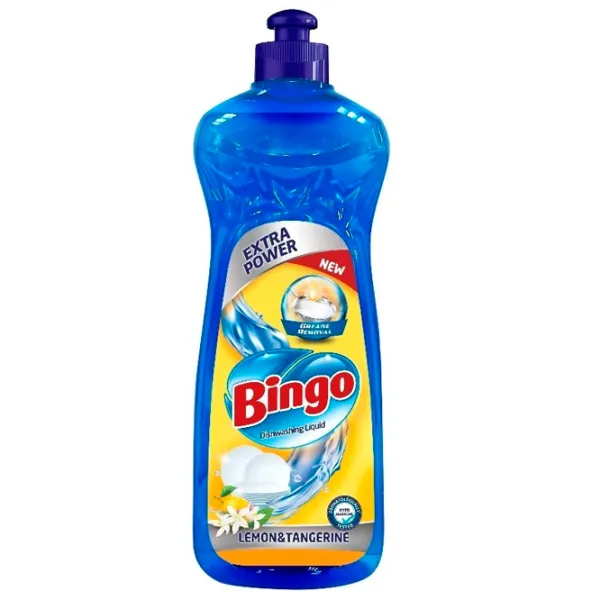 Средство для мытья посуды Bingo Lemon & Tangerine 0.4 л / Лимон и мандарин photo 1 Средство для мытья посуды Bingo Lemon & Tangerine 0.4 л / Лимон и мандарин photo 1
