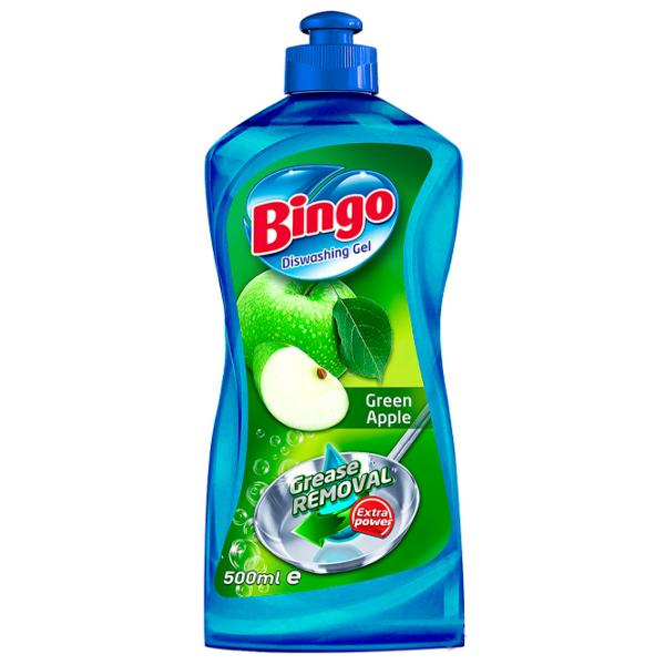 Средство для мытья посуды Bingo Green Apple 0.5 л / Яблоко photo 1 Средство для мытья посуды Bingo Green Apple 0.5 л / Яблоко photo 1