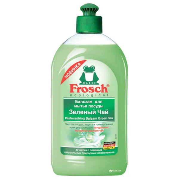 Средство для мытья посуды Frosch Green Tea  0.5 л / Зеленый Чай photo 1 Средство для мытья посуды Frosch Green Tea  0.5 л / Зеленый Чай photo 1