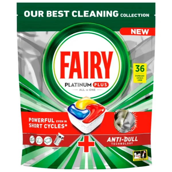 Средство для посудомоечных машин Fairy Platinum Plus  / Лимон photo 1