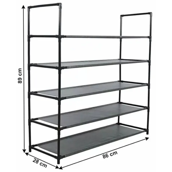 Стеллаж для обуви Mobhaus Madilo (Black) 89 x 86 x 28см /Black /Черный photo 3 Стеллаж для обуви Mobhaus Madilo (Black) 89 x 86 x 28см /Black /Черный photo 3