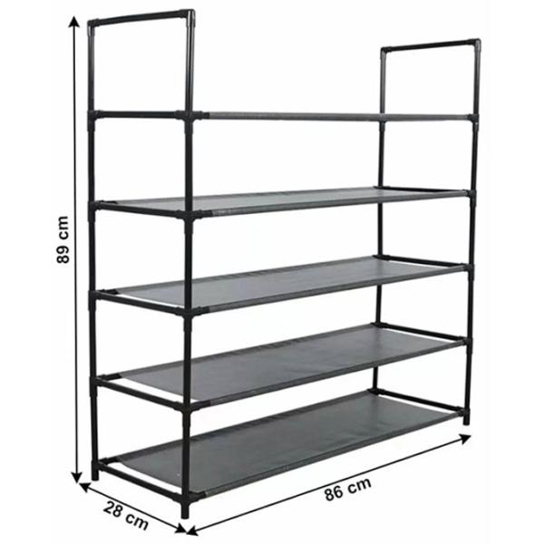 Стеллаж для обуви Mobhaus Madilo (Black) 89 x 86 x 28см /Black /Черный photo 3 Стеллаж для обуви Mobhaus Madilo (Black) 89 x 86 x 28см /Black /Черный photo 3