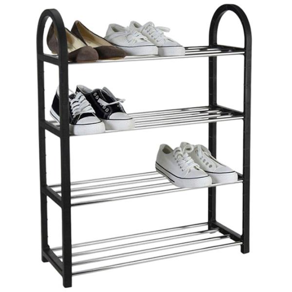 Etajeră pentru încălțăminte Storage Solutions 34522 4 rafturi 50x65x19cm  65 x 50 x 19 /Black /Gray photo 2