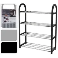Etajeră pentru încălțăminte Storage Solutions 34522 4 rafturi 50x65x19cm 65 x 50 x 19 /Black /Gray photo 3