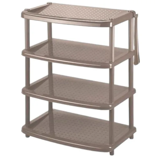 Etajeră pentru încălțăminte Bytplast 45714 Paola 4 rafturi 49X31X78cm  78 x 49 x 31 /Brown /Brown photo 1