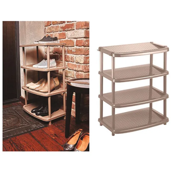 Etajeră pentru încălțăminte Bytplast 45714 Paola 4 rafturi 49X31X78cm  78 x 49 x 31 /Brown /Brown photo 2