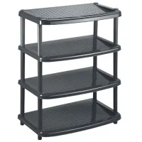 Etajeră pentru încălțăminte Bytplast 45715 Paola 4 rafturi 49X31X78cm  78 x 49 x 31 /Black /Black
