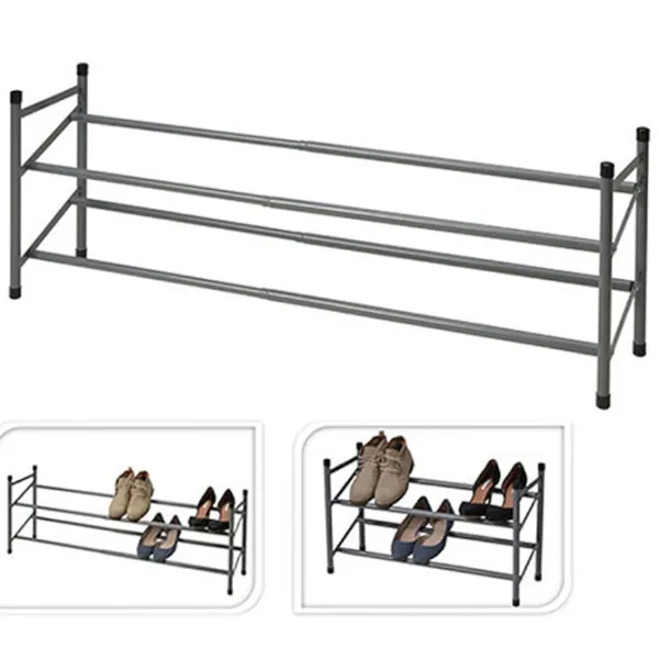 Стеллаж для обуви Storage Solutions 46888 2 металлические полки 62 x 115 x 23см /Серый /Серый photo 2