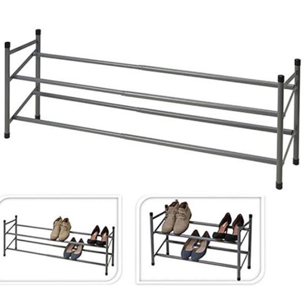 Стеллаж для обуви Storage Solutions 46888 2 металлические полки 62 x 115 x 23см /Серый /Серый photo 2