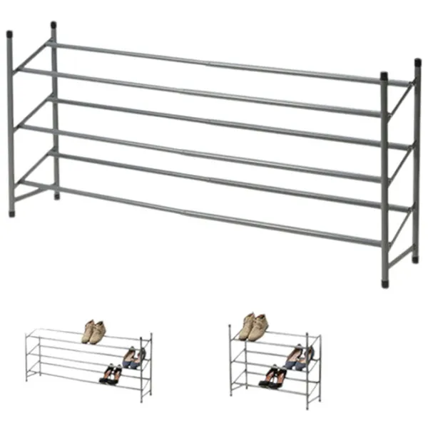 Стеллаж для обуви Storage Solutions 46889 3 полки металлические  62 x 115 x 23см /Серый /Серый photo 1 Стеллаж для обуви Storage Solutions 46889 3 полки металлические  62 x 115 x 23см /Серый /Серый photo 1