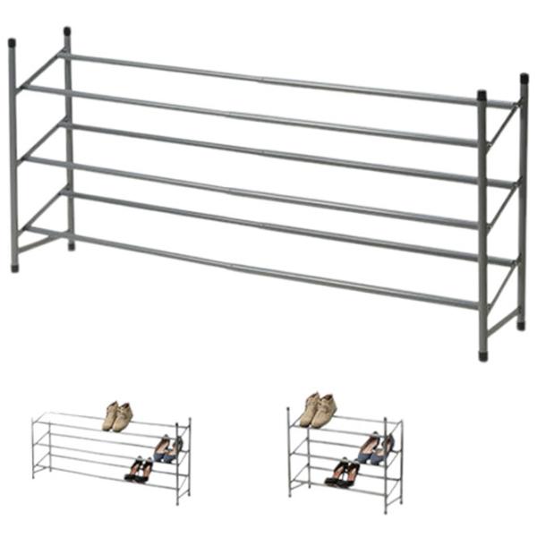 Стеллаж для обуви Storage Solutions 46889 3 полки металлические  62 x 115 x 23см /Серый /Серый photo 1 Стеллаж для обуви Storage Solutions 46889 3 полки металлические  62 x 115 x 23см /Серый /Серый photo 1