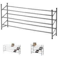 Etajeră pentru încălțăminte Storage Solutions 46889 3 rafturi metal  62 x 115 x 23 /Gray /Gray