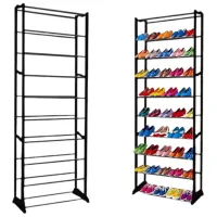 Etajeră pentru încălțăminte Holland 46915 Storage Solutions 10 rafturi 50x24x130cm 130 x 50 x 24 /Black /Black photo 2