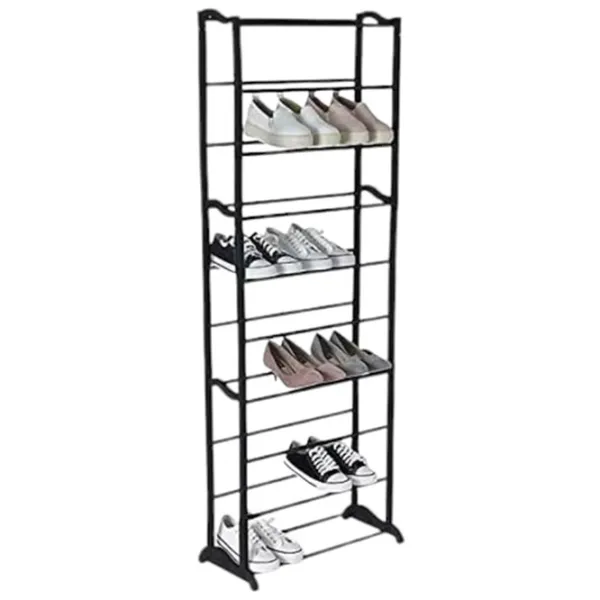 Стеллаж для обуви Holland 46915 Storage Solutions 10 полок 50x24x130cm  130 x 50 x 24см /Black /Черный photo 3