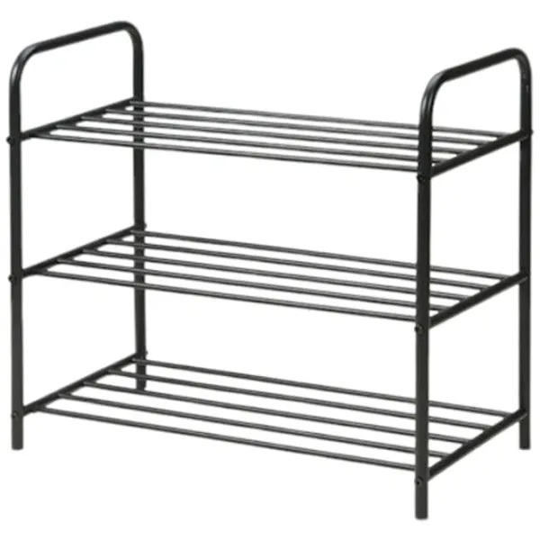 Стеллаж для обуви Ambiance 46962 3 полки 66Х58Х34cm металлические 58 x 66 x 34см /Black /Черный photo 1