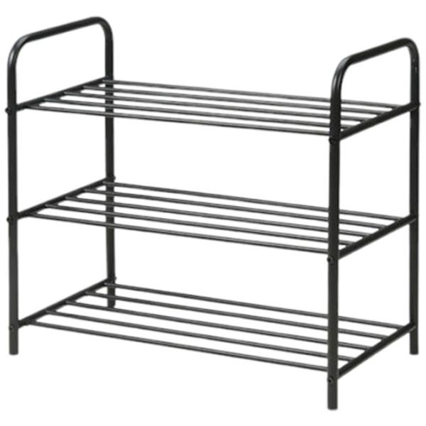 Стеллаж для обуви Ambiance 46962 3 полки 66Х58Х34cm металлические 58 x 66 x 34см /Black /Черный photo 1