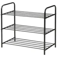 Стеллаж для обуви Ambiance 46962 3 полки 66Х58Х34cm металлические 58 x 66 x 34см /Black /Черный
