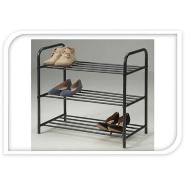 Стеллаж для обуви Ambiance 46962 3 полки 66Х58Х34cm металлические 58 x 66 x 34см /Black /Черный photo 3