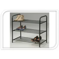 Стеллаж для обуви Ambiance 46962 3 полки 66Х58Х34cm металлические 58 x 66 x 34см /Black /Черный photo 3