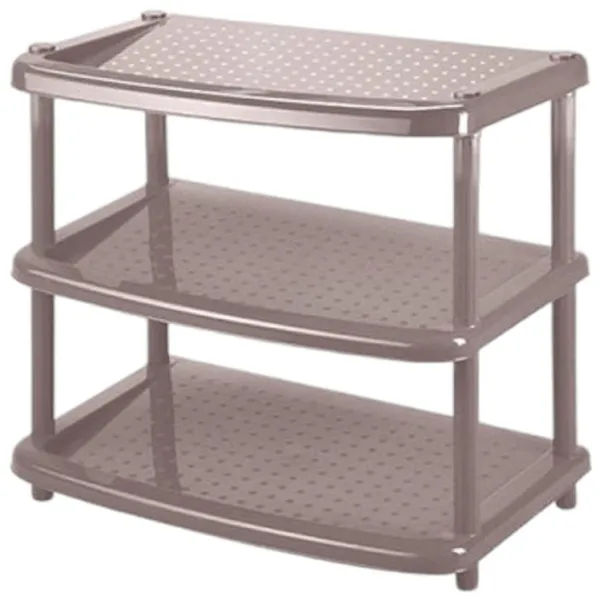 Стеллаж для обуви Bytplast 47646 3 полки Paola 49x31x55cm  55 x 49 x 31см /Brown /Тёмно-бордовый photo 1