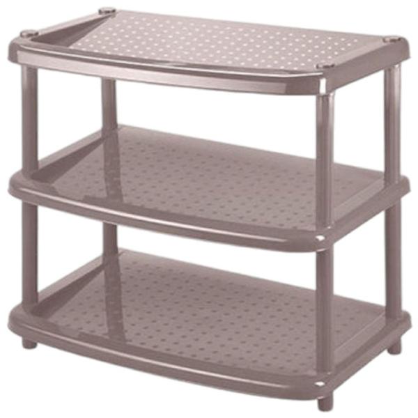 Стеллаж для обуви Bytplast 47646 3 полки Paola 49x31x55cm  55 x 49 x 31см /Brown /Тёмно-бордовый photo 1
