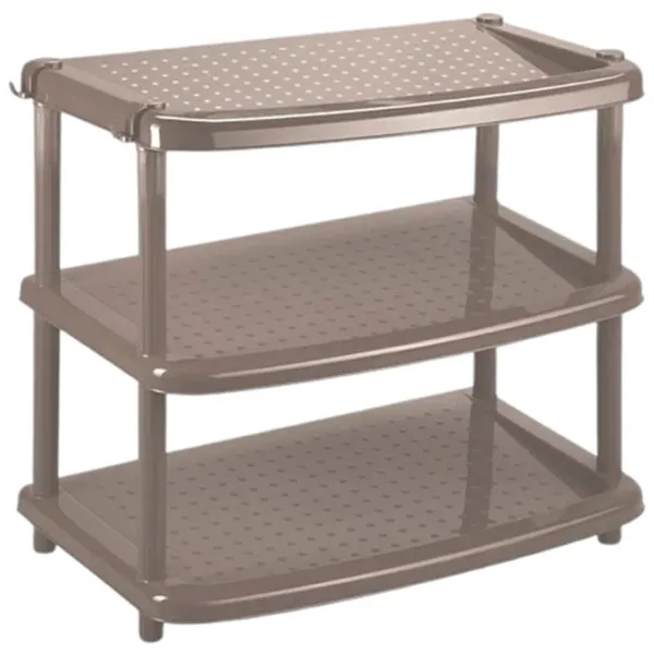 Стеллаж для обуви Bytplast 47646 3 полки Paola 49x31x55cm  55 x 49 x 31см /Brown /Тёмно-бордовый photo 2