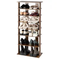 Etajeră pentru încălțăminte Costway JZ10125CF (Rustic Brown) 110 x 47 x 25.5 /Brown /Brown photo 2