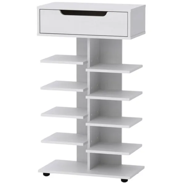 Dulap pentru încălțăminte KompaniT "TO-15" ML Mobilier 600x1048x320  104.8 x 60 x 32 /Gray /White photo 1