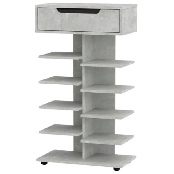 Dulap pentru încălțăminte KompaniT "TO-15" ML Mobilier 600x1048x320  104.8 x 60 x 32 /Gray /White photo 2