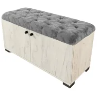 Suport pentru încălțăminte ML-Mobila ML - 9 gri 57  47 x 90 x 35.1 /Stejar Craft Alb /Stejar Craft Alb