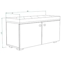 Suport pentru încălțăminte ML-Mobila ML - 9 gri 57 47 x 90 x 35.1 /Stejar Craft Alb /Stejar Craft Alb photo 2
