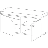Suport pentru încălțăminte ML-Mobila ML - 9 gri 57 47 x 90 x 35.1 /Stejar Craft Alb /Stejar Craft Alb photo 3