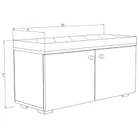 Suport pentru încălțăminte ML-Mobila ML - 9 gri 46 47 x 90 x 35.1 /Stejar Craft Alb /Stejar Craft Alb photo 2