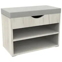 Suport pentru încălțăminte ML-Mobila ML - 5 gri 57  41.8 x 60.2 x 31.5 /Stejar Craft Alb /Stejar Craft Alb