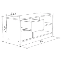 Suport pentru încălțăminte ML-Mobila ML-8 52.75 x 97.1 x 34.6 /Antracit /Antracit photo 2