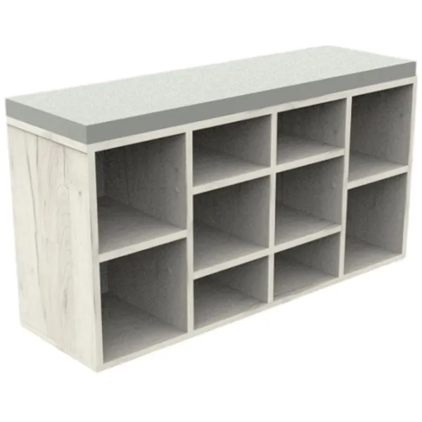 Dulap pentru încălțăminte ML-Mobila ML-4 52 x 105.2 x 32 /Stejar Craft Alb /Stejar Craft Alb photo 1