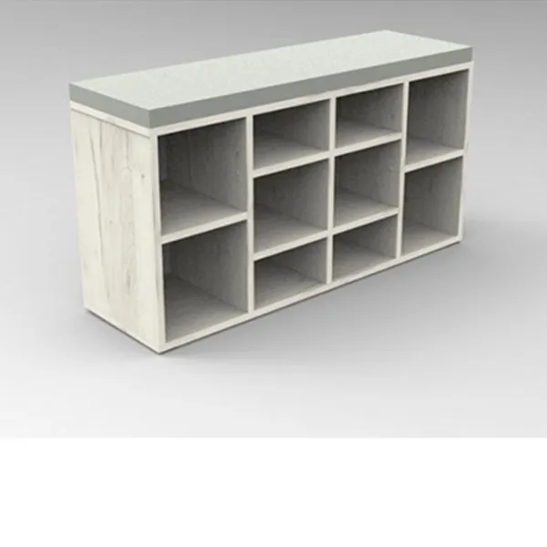 Dulap pentru încălțăminte ML-Mobila ML-4 52 x 105.2 x 32 /Stejar Craft Alb /Stejar Craft Alb photo 3