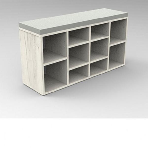 Dulap pentru încălțăminte ML-Mobila ML-4 52 x 105.2 x 32 /Stejar Craft Alb /Stejar Craft Alb photo 3