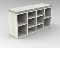 Dulap pentru încălțăminte ML-Mobila ML-4 52 x 105.2 x 32 /Stejar Craft Alb /Stejar Craft Alb photo 3
