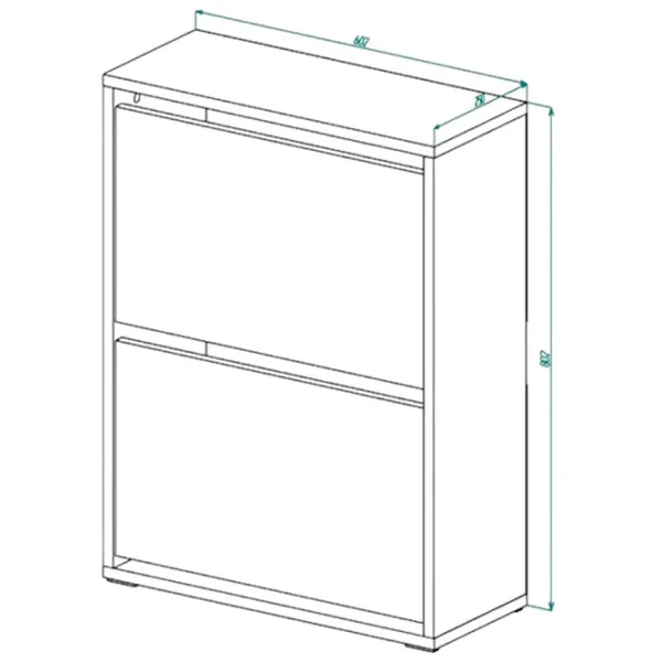 Suport pentru încălțăminte ML-Mobila ML-1 80.2 x 60 x 25 /Stejar Craft Alb /Stejar Craft Alb photo 3 Suport pentru încălțăminte ML-Mobila ML-1 80.2 x 60 x 25 /Stejar Craft Alb /Stejar Craft Alb photo 3