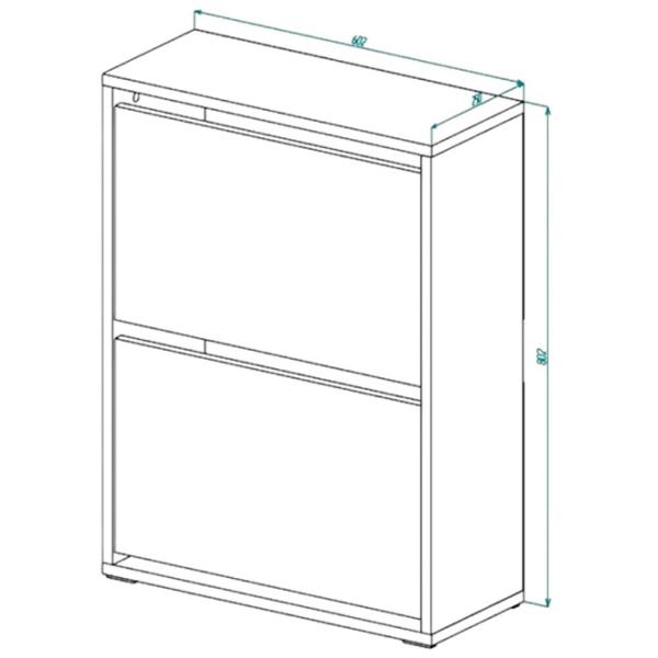 Suport pentru încălțăminte ML-Mobila ML-1 80.2 x 60 x 25 /Stejar Craft Alb /Stejar Craft Alb photo 3 Suport pentru încălțăminte ML-Mobila ML-1 80.2 x 60 x 25 /Stejar Craft Alb /Stejar Craft Alb photo 3