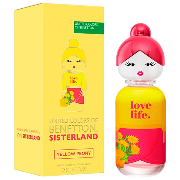 Parfum pentru femei Benetton Sisterland Yellow Peony Apă de toaletă / Floral photo 1 Parfum pentru femei Benetton Sisterland Yellow Peony Apă de toaletă / Floral photo 1