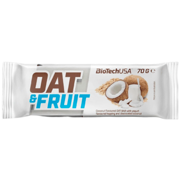 Batoane proteice BioTechUSA Oat & Fruits Iaurt de cocos (5999076223176) 70 g photo 1 Batoane proteice BioTechUSA Oat & Fruits Iaurt de cocos (5999076223176) 70 g photo 1