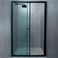 Душевые перегородки Manopera EG210/BL Черный / раздвижные photo 3